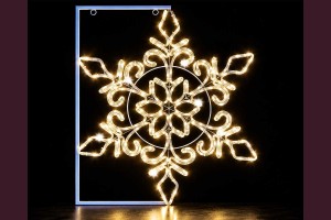LED светеща снежинка с FLASH – топло бяла, 70 × 80 см LED светеща снежинка с FLASH – топло бяла, 70 × 80 см