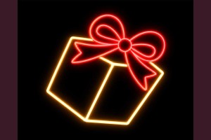 Светеща фигура ПОДАРЪК от LED НЕОН ТОПЛО БЯЛ и ЧЕРВЕН 70х80 см. Светеща фигура ПОДАРЪК от LED НЕОН ТОПЛО БЯЛ и ЧЕРВЕН 70х80 см.